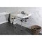 Kingston Brass 36 Carrara Marble Console Sink with Acrylic Legs, Marble WhiteOil Rubbed Bronze LMS3630MA5 - alternate 3